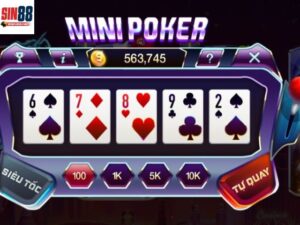 Hướng dẫn chơi mini Poker Sin88 đầy đủ dành cho tân thủ