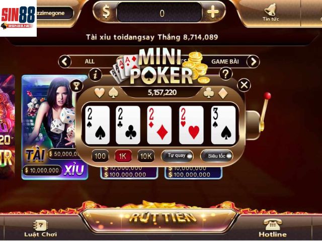 Tứ quý trong mini poker sin88